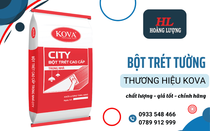 bột trét tường thương hiệu Kova
